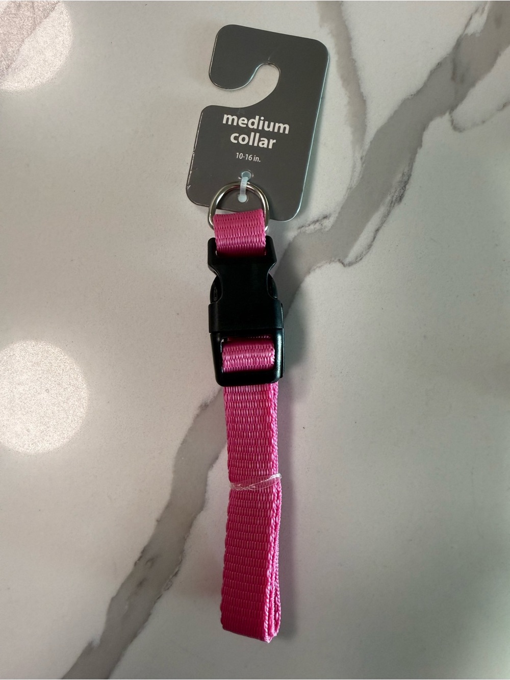 Stout Stuff Pet Dog Sturdy Solid Collar Pink Adjustable Medium 10-16 New